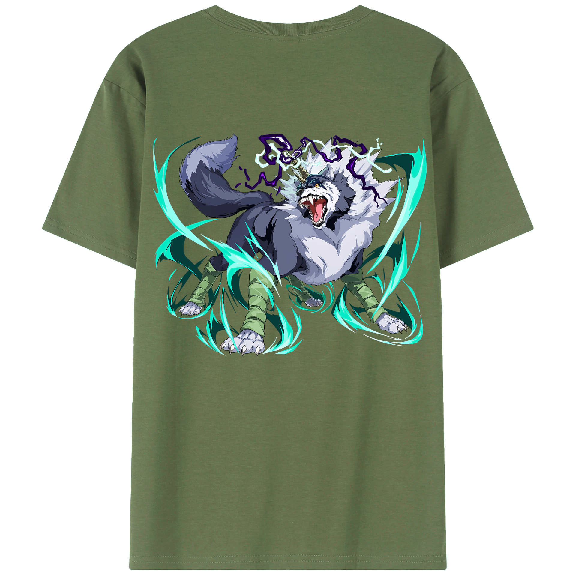 （画像用） 転スラ Regarding Reincarnated to Slime 綿100％ メンズ半袖Tシャツ（バックプリント） 通気性